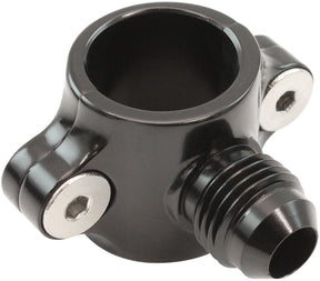 Clamp On 3/4" Hard Line To -6 -6AN Male Adapter Black AF107-12-06BLK - Aeroflow