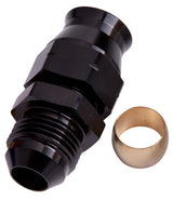 1/4" Hard Line To -4AN Male Adapter Black W/ Olive AF108-04BLK - Aeroflow