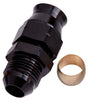 1/4" Hard Line To -4AN Male Adapter Black W/ Olive AF108-04BLK - Aeroflow