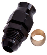 3/8" Hard Line To -6AN Male Adapter Black W/ Olive AF108-06BLK - Aeroflow
