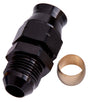 3/4" Hard Line To -12AN Male Adapter Black W/ Olive AF108-12BLK - Aeroflow