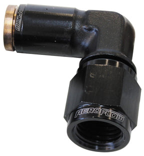 -3AN Female 90 Degree To 3/16"120 Series Black Nylon Fitting AF123-03-02BLK - Aeroflow