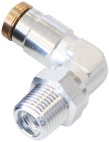 1/8" NPT 90 Degree To 1/4" 120 Series Nylon Silver Fitting AF123-04-02S - Aeroflow
