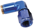 -4AN Female 90 Degree To 1/4" 120 Series Blue Nylon Fitting AF123-04-04 - Aeroflow