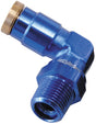 1/4" NPT 90 Degree To 1/4" 120 Series Nylon Blue Fitting AF123-04 - Aeroflow