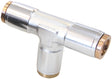 1/4" Tee 120 Series Nylon Silver Fitting AF125-04S - Aeroflow