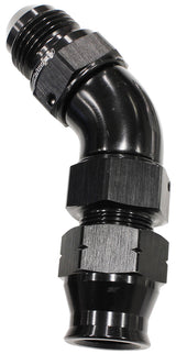 1/2" Tube 45 Deg Male -8AN Black Swivel Nut With Olive AF128-08BLK - Aeroflow