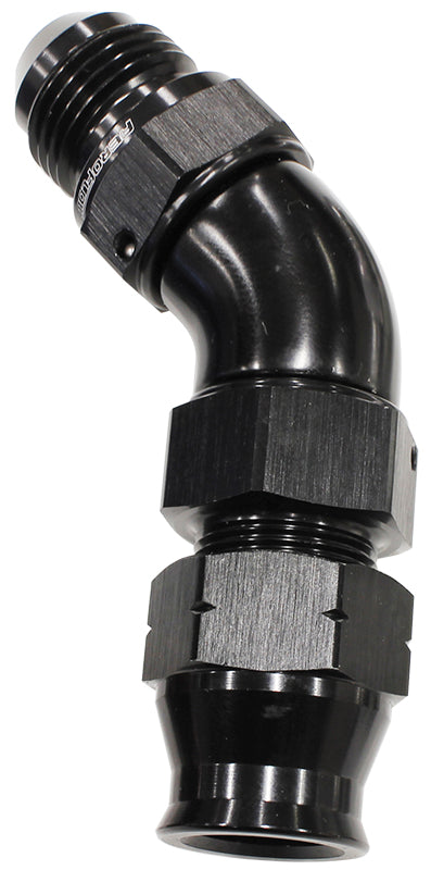 5/8" Tube 45 Deg Male -10AN Black Swivel Nut With Olive AF128-10BLK - Aeroflow