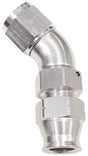 5/8" Tube 45 Deg Female -10AN Silver Swivel Nut With Olive AF129-10S - Aeroflow