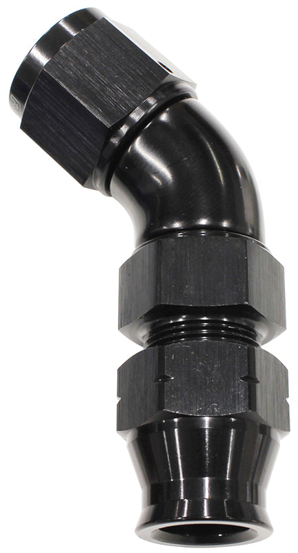 3/4" Tube 45 Deg Female -12AN Black Swivel Nut With Olive AF129-12BLK - Aeroflow