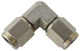 S/S 90 Deg Female Flare -3AN Stainless Steel Swivel Union AF133-03SS - Aeroflow