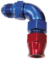 1/4" Tube 90 Deg Male -4AN Blue Swivel Nut With Olive AF137-04 - Aeroflow