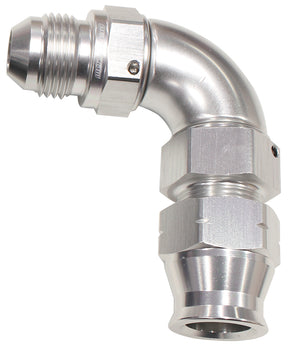 5/16" Tube 90 Deg Male -6AN Silver Swivel Nut With Olive AF137-05S - Aeroflow