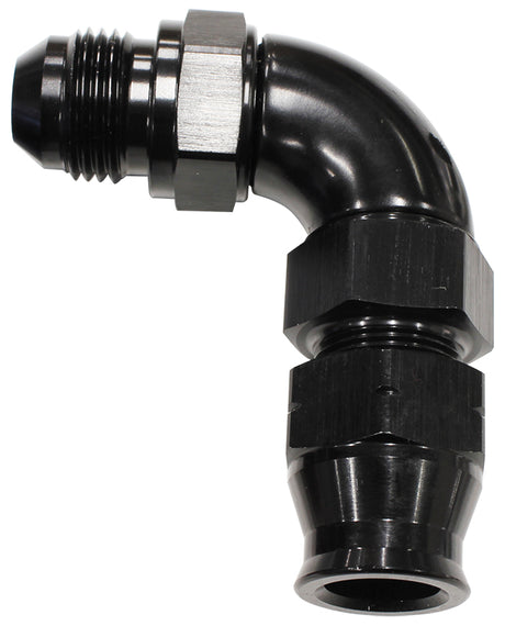 5/8" Tube 90 Deg Male -10AN Black Swivel Nut With Olive AF137-10BLK - Aeroflow