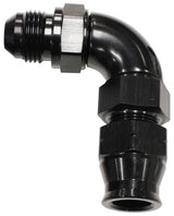 3/4" Tube 90 Deg Male -12AN Black Swivel Nut With Olive AF137-12BLK - Aeroflow