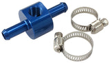 Inline Pressure Gauge Adapter 5/16" Barbs W/ 1/8" NPT, Blue AF138-05 - Aeroflow