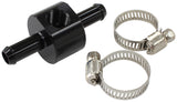 Inline Pressure Gauge Adapter 5/16" Barbs W/ 1/8" NPT, Black AF138-05BLK - Aeroflow