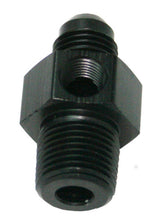 Male 1/8" NPT To -6AN 1/8" Port Black 1/8" To -6AN, 1/8" Port AF139-06-02BLK - Aeroflow