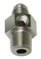 Male 1/8" NPT To -6AN 1/8" Port Silver 1/8" To -6AN, 1/8" Port AF139-06-02S - Aeroflow