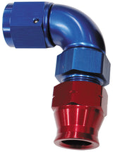 3/8" Tube 90 Deg Female -6AN Blue Swivel Nut With Olive AF139-06 - Aeroflow