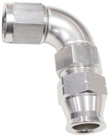 3/8" Tube 90 Deg Female -6AN Silver Swivel Nut With Olive AF139-06S - Aeroflow