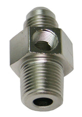 Male 1/4" NPT To -8AN 1/8" Port Silver 1/4" To -8AN 1/8" Port AF139-08-04S - Aeroflow
