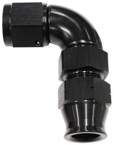 5/8" Tube 90 Deg Female -10AN Black Swivel Nut With Olive AF139-10BLK - Aeroflow