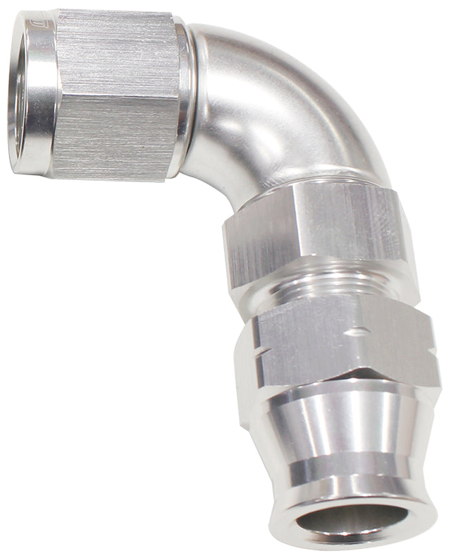 3/4" Tube 90 Deg Female -12AN Silver Swivel Nut With Olive AF139-12S - Aeroflow
