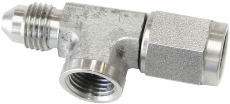Straight Female - Male -4AN Stainless With 1/8" NPT Port AF140-04-SS - Aeroflow