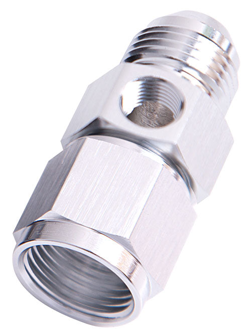 Straight Female - Male -10AN Silver With 1/8" NPT Port AF140-10S - Aeroflow