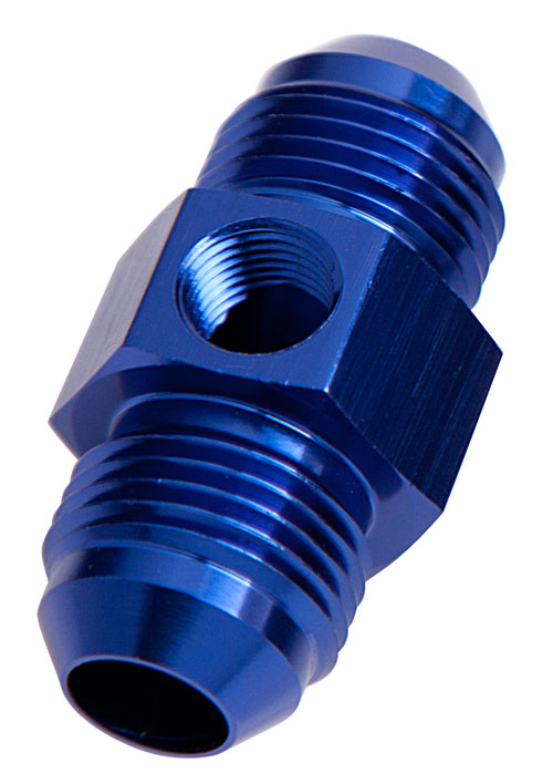 Straight Male - Male -3AN Blue With 1/8" NPT Port AF141-03 - Aeroflow