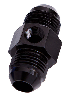 Straight Male - Male -8AN Black With 1/8" NPT Port AF141-08BLK - Aeroflow