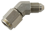 S/S 45 Deg -4AN Female - Male Stainless Steel AF142-04SS - Aeroflow
