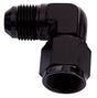 90 Deg Female - Male -8AN Black Swivel Nut AF143-08BLK - Aeroflow