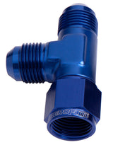 Tee -8AN Female Swivel On Run Blue Swivel Nut AF145-08 - Aeroflow