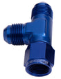 Tee -8AN Female Swivel On Run Blue Swivel Nut AF145-08 - Aeroflow