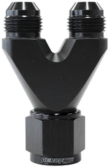 U Block Female -8 To 2 x -6AN Male Nipples Straight Outlet AF146-08-06BLK - Aeroflow
