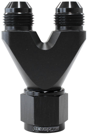 U Block Female -8 To 2 x -6AN Male Nipples Straight Outlet AF146-08-06BLK - Aeroflow