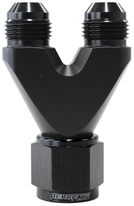 U Block Female -10 To 2 x -8AN Male Nipples Straight Outlet AF146-10-08BLK - Aeroflow