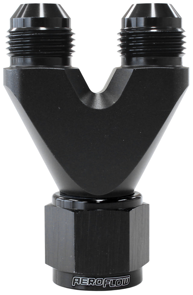 U Block Female -10 To 2 x -8AN Male Nipples Straight Outlet AF146-10-08BLK - Aeroflow