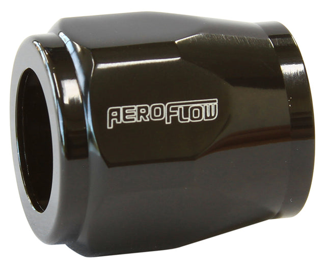 Hex Hose Finisher 14.3mm ID Black 9/16" ID Clamp AF150-05BLK - Aeroflow