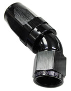 45 Deg Hose End -06AN Black Full Flow Taper Style AF152-06BLK - Aeroflow