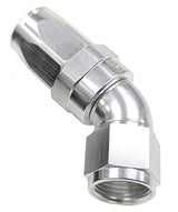 45 Deg Hose End -06AN Silver Full Flow Taper Style AF152-06S - Aeroflow