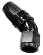 45 Deg Hose End -16AN Black Full Flow Taper Style AF152-16BLK - Aeroflow