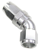 45 Deg Hose End -20AN Silver Full Flow Taper Style AF152-20S - Aeroflow
