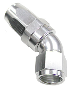 45 Deg Hose End -20AN Silver Full Flow Taper Style AF152-20S - Aeroflow