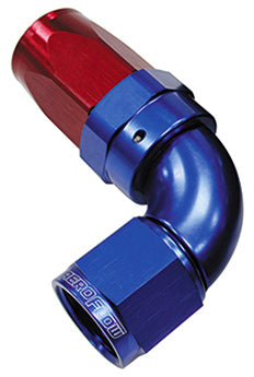 90 Deg Hose End -10AN Blue Full Flow Taper Style AF153-10 - Aeroflow