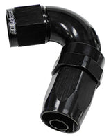 120 Deg Hose End -06AN Black Full Flow Taper Style AF154-06BLK - Aeroflow
