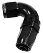 120 Deg Hose End -16AN Black Full Flow Taper Style AF154-16BLK - Aeroflow