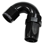 150 Deg Hose End -16AN Black Full Flow Taper Style AF155-16BLK - Aeroflow